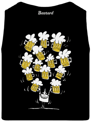 Šťastný pivár pánske tielko Black