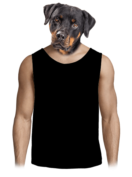 Bez potlače pánske tielko Black