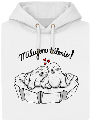 Milujem túlenie unisex mikina premium Snowwhite