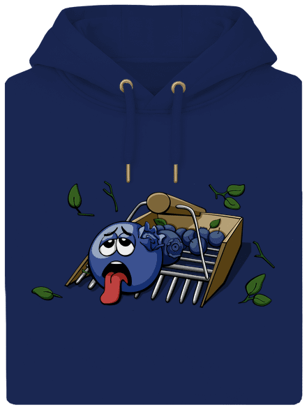 Čučoriedky unisex mikina premium Navy