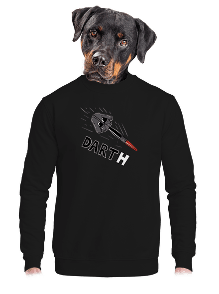 Dart(h) unisex mikina bez kapucne Black