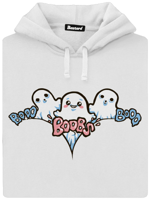 Boobs dámska mikina klokanka White