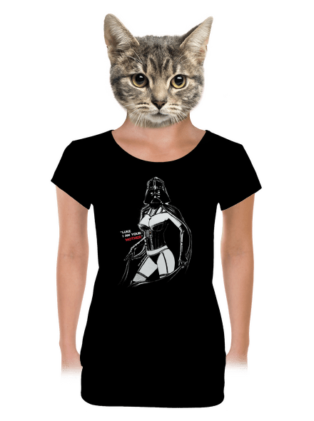 Mrs. Vader dámske tričko s lemom Black