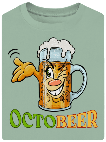 Octobeer unisex tričko oversized Sage