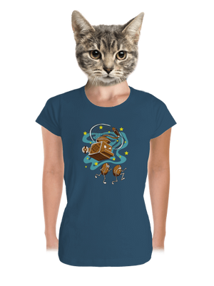 Namelu vás dámske tričko prémium Petrol Blue