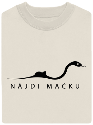 Nájdi mačku unisex mikina bez kapucne Off White