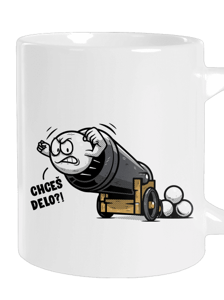 Chceš delo? veľký hrnček White