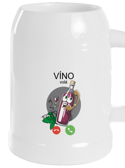 Červené víno volá polliter White