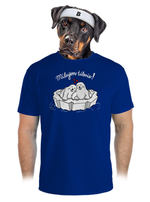 Milujem túlenie pánske športové tričko Royal Blue Mal