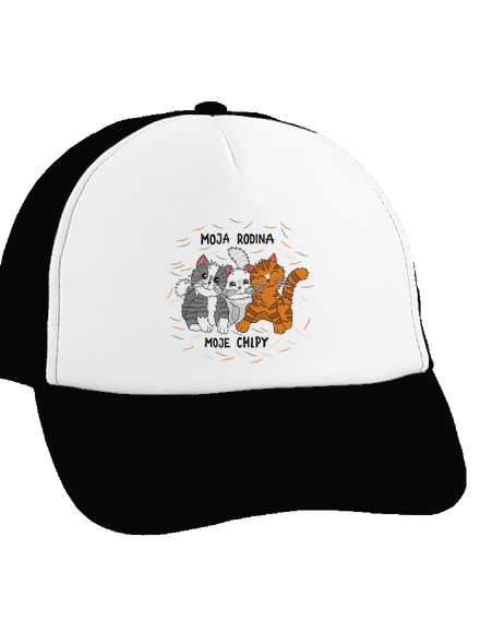 Moja rodina šiltovka truckerka Black cap