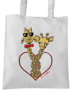 Žirafy vo zväzku taška White