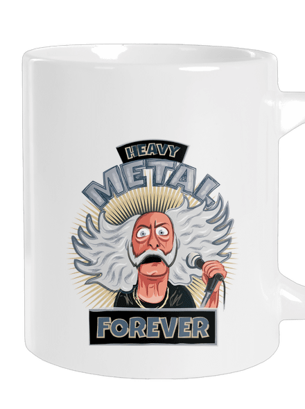 Heavy metal forever veľký hrnček White