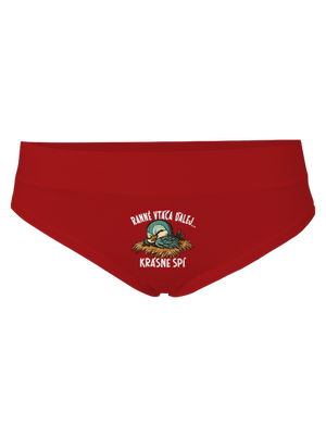 Ranné vtáča spí dámske nohavičky Red Mal