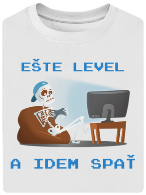 Ešte level unisex tričko oversized White