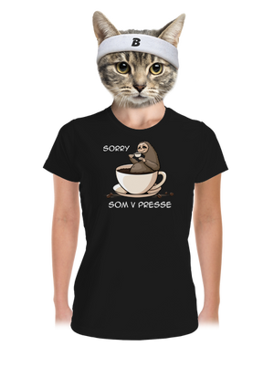 V presse dámske športové tričko Black