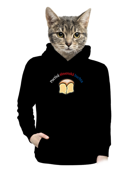 Poctivá buchta a klobása dámska mikina klokanka Black