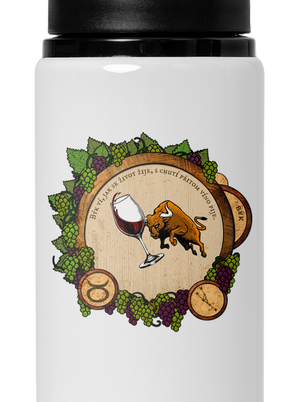 Vínny horoskop: Býk flaša na vodu White