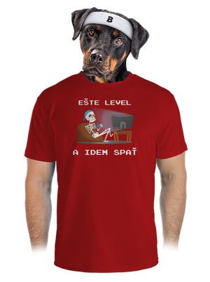 Ešte level pánske športové tričko Red Mal