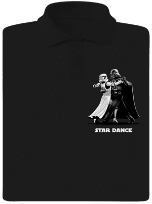 Star dance pánska polokošeľa Black