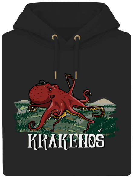 Krakenoš unisex mikina premium Dark Black