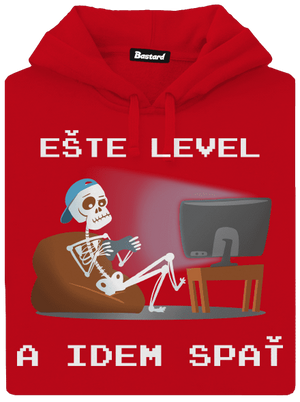 Ešte level pánska mikina klokanka Red
