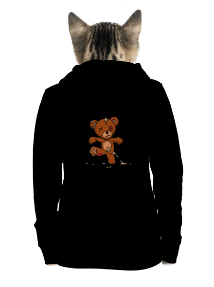 Zombie teddy dámska mikina na zips Black