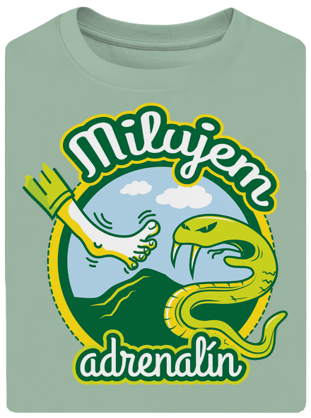 Milujem adrenalín unisex tričko oversized Sage