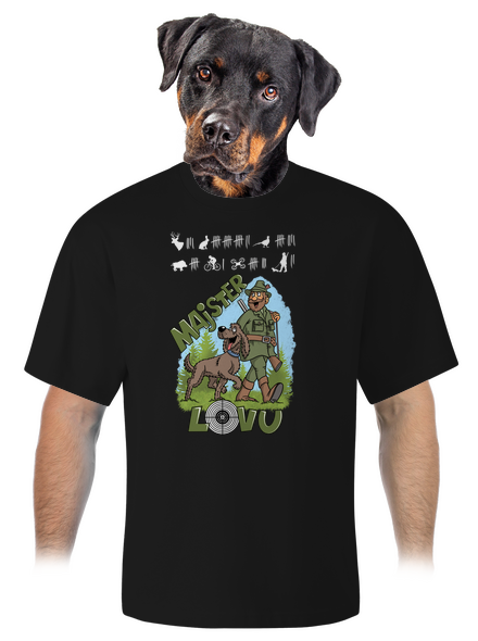 Majster lovu unisex tričko oversized Black