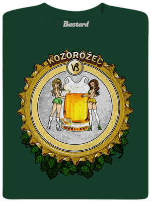 Pivný horoskop: Kozorožec pánske tričko Bottle Green