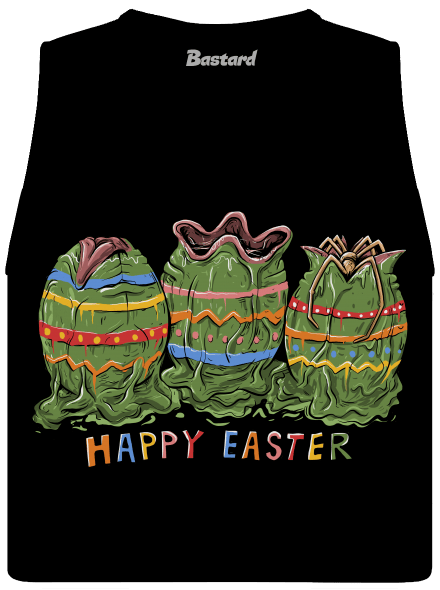 Happy Easter dámske tielko voľné Black