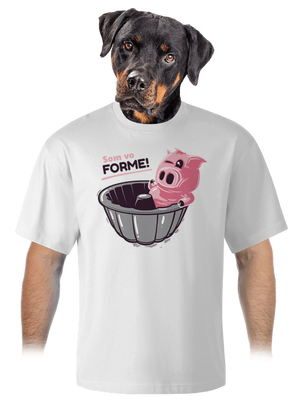 Vo forme unisex tričko oversized White