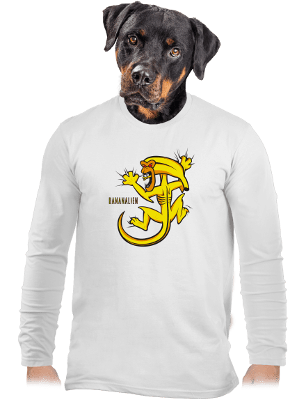 Bananalien pánske dlhý rukáv White