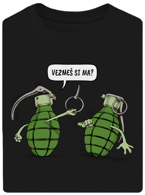 Granáty unisex tričko oversized Black