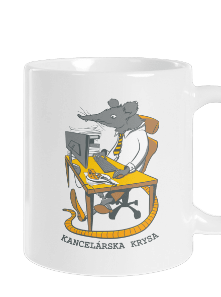 Kancelárska krysa klasický hrnček White