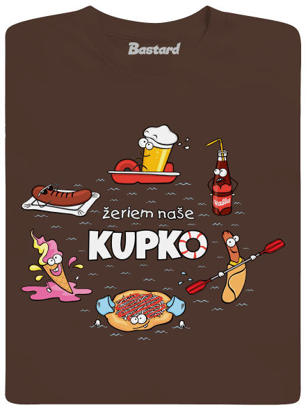 Slovenské kupko pánske tričko Brown