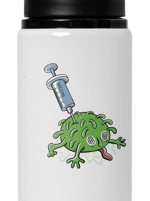 Zapichnutý covid flaša na vodu White