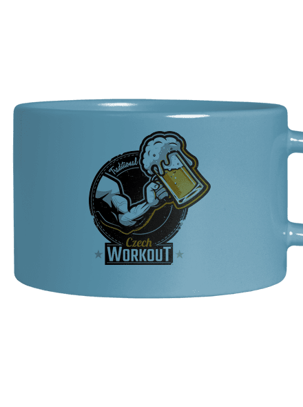 Czech workout hrnček makronka Blue Macaron