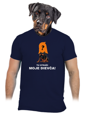 Tu strážim ja pánske tričko Navy