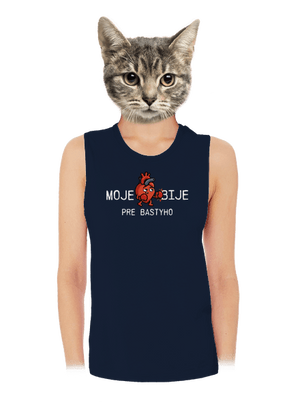 Moje srdce bije dámske tielko voľné Navy