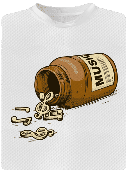 Music Pills detské športové tričko White