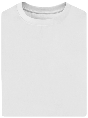 Bez potlače unisex tričko oversized White