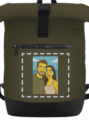 Simpsonovi z vlastnej fotky batoh Military Green