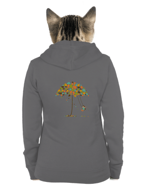 Radosť z jesene dámska mikina na zips Steel Gray