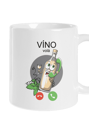 Biele víno volá klasický hrnček White
