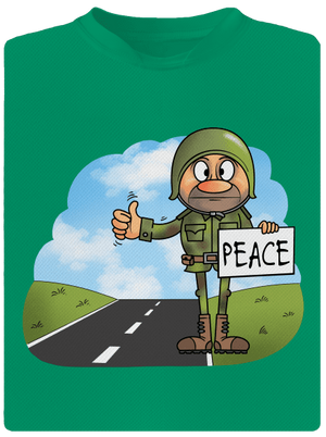 Peace detské športové tričko Kelly Green Mal