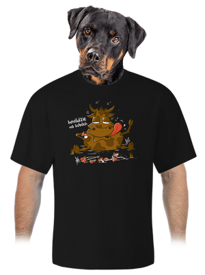 Hovädzie na hubách unisex tričko oversized Black