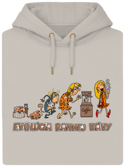 Evolúcia rannej kávy unisex mikina premium Pastel Macchiato