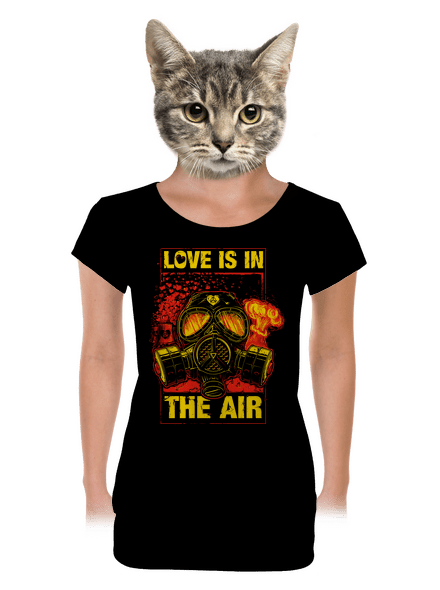 Love is in the Air dámske tričko s lemom Black