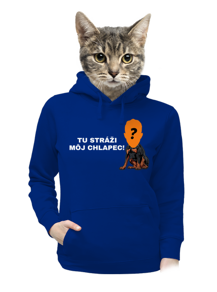 Tu strážim ja dámska mikina klokanka Royal Blue Mal