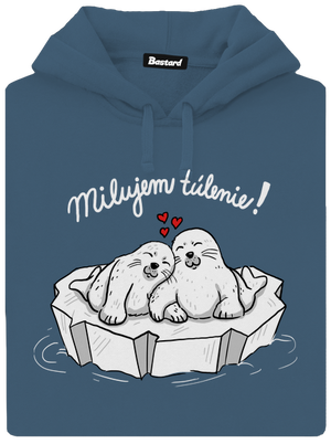 Milujem túlenie dámska mikina klokanka Denim